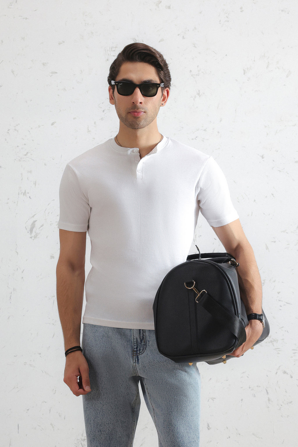 Ribbed Henley Shirt