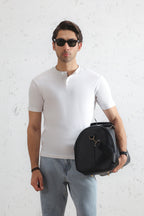 Ribbed Henley Shirt