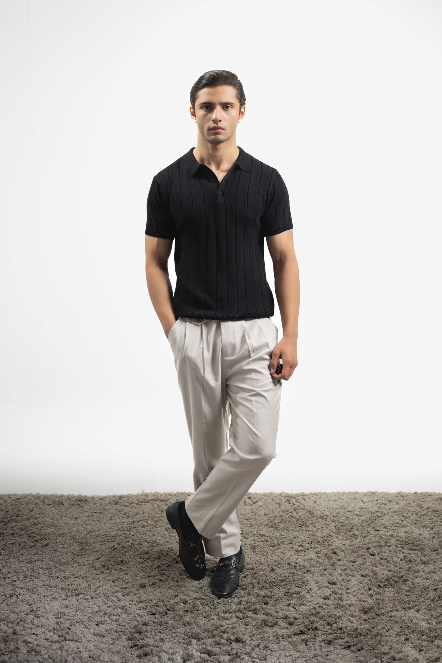 Pleated Gurkha Pant - Grey