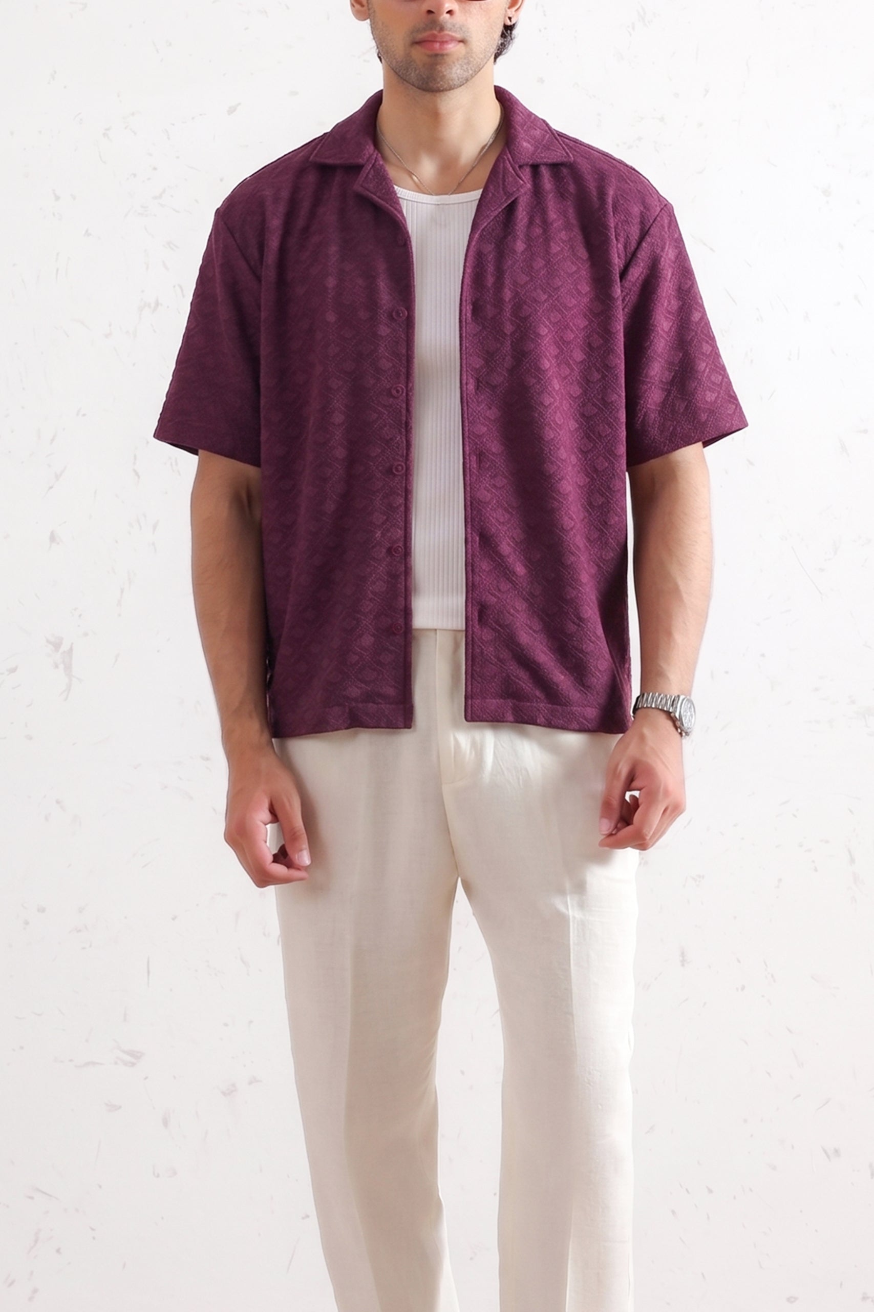 Jacquard Cuban Shirt (MCS-25)